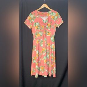 50’s inspired floral print dress (sz XL)